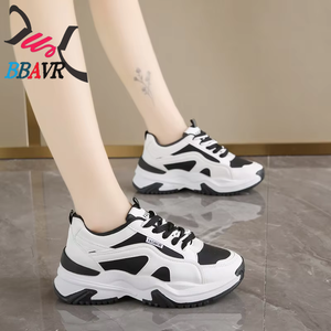 Breathable Upper High Sole <b>Women's</b> Flat Platform Walking Jogging Gym Shoes Sneakers Flats for <b>Women</b> - Product Image 3
