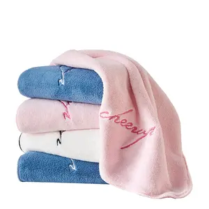 Home Coral Fleece Bath Towel Sets Water Absorption Coral Edge Wrapping Microfiber Towel Quick Dry Magic Wash Clothing