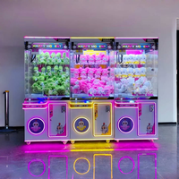 Prix de gros d'usine Machine de jeu d'arcade de bonbons à pièces Jouet en peluche Cadeau Machine à griffes de grue avec accepteur de billets pour les enfants