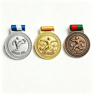 Medaglia Sportiva Personalizzata in Lega <span class=keywords><strong>di</strong></span> Zinco 3D <span class=keywords><strong>di</strong></span> Alta Qualità con Design Personalizzato per Calcio - Product Image 1