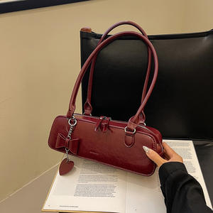 Gran oferta 2025, bolso negro brillante con decoración de lazo, bandolera de moda para mujer - Product Image 4