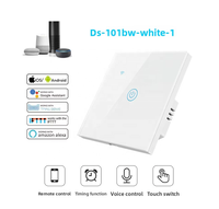 Sakelar Lampu Wifi DUOMEI Tuya Smart Life 3 Gang Warna Hitam Sakelar Sentuh Pintar Warna Putih Emas