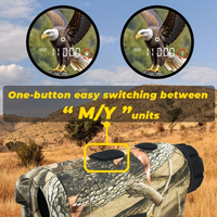 Télémètre laser de chasse camouflage rechargeable INORM 750 mAh avec optique 6X, verrouillage de la visée, vibration, distance, angle, hauteur, vitesse
