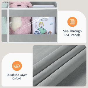ที่เก็บของแขวนประตู 12 ช่อง ผ้าสีเทา สำหรับเก็บของใช้จำเป็นสำหรับเด็ก - Product Image 5