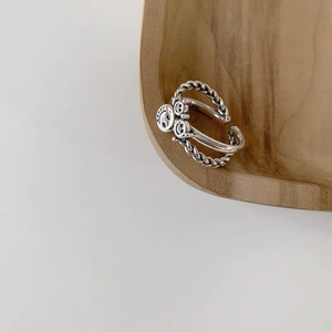 S925 Sterling Silver Women's <b>Ring</b> Smiley Face <b>Open</b> Finger Fashionable Everyday Wear - Product Image 5