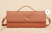 Nouvel Arrivage Sac de Soirée Long Tressé Fait Main pour Femme, Sac à Main Tissé Tendance, Sac Bandoulière Mode, Pochette