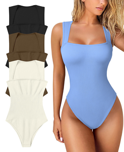 Body ajustado sexy de verano para mujer, sin mangas, transparente, blanco, casual, básico, tipo mono, top delgado - Product Image 2