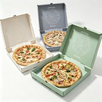 Caja de Pizza de Papel con Logotipo Personalizado al por Mayor, Caja de Papel Corrugado Resistente para Empacar Pizza y Alimentos para Restaurantes