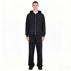 Sudadera con capucha para hombre, de algodón, felpa francesa y forro polar, diseño desgastado, rasgado y con flecos, de bajo costo y personalizada, entre las más vendidas, ropa para hombre. - Product Image 5