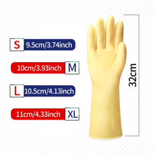 Gants de service alimentaire robustes et durables OEM gants de nettoyage en caoutchouc latex pour le lavage de la cuisine, salle de bain, nettoyage des toilettes - Product Image 2