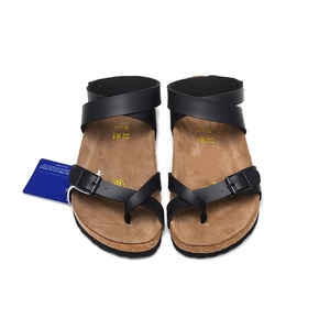 <span class=keywords><strong>Sandalias</strong></span> Yara con Correa de Tobillo, de Cuero de Ante, Estilo Bknstk, Plantilla Anatómica de Corcho con Soporte de Arco, <span class=keywords><strong>Sandalias</strong></span> Bio, Nueva Llegada - Product Image 1
