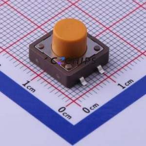 DTSM-25S-V-T/R Tactile Switch SMD-4P,12x12mm Switch Single Pole Single Throw Round Button Vertical Mount 12mm - Product Image 1