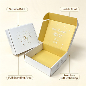 Boîte d'expédition magnétique en carton ondulé écologique haut de gamme avec logo personnalisé, impression intérieure et extérieure de qualité supérieure - Product Image 2