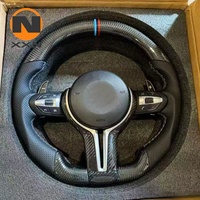Volant en cuir et fibre de carbone pour les séries 5/3, série 6, X3 - Accessoires de voiture modifiés