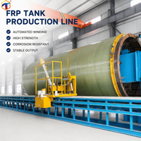 Machine automatique de fabrication de réservoirs en PRV, ligne de production d'enroulement de filaments pour réservoirs de stockage industriels
