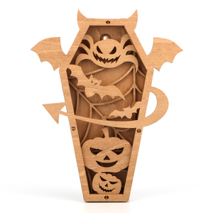 Rompecabezas de Madera 3D Personalizados, Decoraciones de Halloween, Piezas de Arte de Bricolaje para Adultos y Niños, Regalos Creativos de 101 a 500 Piezas - Product Image 1