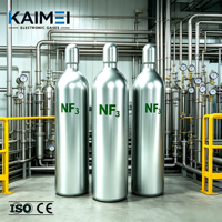 Cilindro de Gas Industrial UHP NF3 para Proceso de Grabado por Plasma CVD, 40L/50L, Alta Presión, Válvula DISS Especializada, Certificado DOT, Recargable