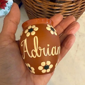 Taza de Cerámica Personalizada de 2 oz, Vaso de Barro Mexicano, Cantaritos de Barro, Taza de Terracota, Mini Taza de Cerámica para Cócteles de Tequila - Product Image 2