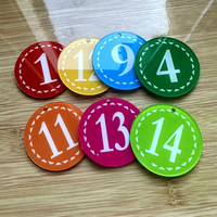 Plaque d'identification personnalisée ronde avec impression UV et numéro de série pour bureau/enseigne publique