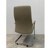 Chaise de bureau exécutive moderne et confortable à dossier haut, en cuir et acier inoxydable, design ergonomique pour visiteurs de chambre