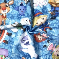 Tissu en maille imprimé 95% polyester 5% élasthanne, extensible et écologique, pour vêtements, jouets, robes et costumes pour bébés et enfants