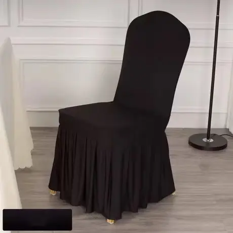 Fodere per sedie in tinta unita fodere per sedie per banchetti copertura nera per sedia con decorazione di nozze