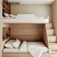 Lit superposé contemporain et durable avec un design de couchage à deux niveaux organisé pour les chambres d'enfants, les écoles, les auberges et les dortoirs