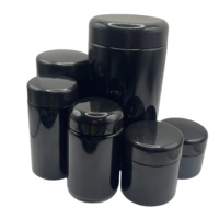 Vente en gros de pots en verre UV violet noir de 60 ml, 100 ml, 150 ml avec étiquettes autocollantes, pots en verre UV pour herbes et fleurs séchées