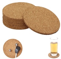 Sous-verres en liège naturel réutilisables, classiques, absorbants, durables, antidérapants, écologiques, isolants thermiques, décoration d'intérieur