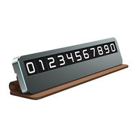 Plaque de numéro de téléphone portable temporaire en cuir et alliage de luxe pour voiture, protection de la vie privée, accessoires intérieurs pour véhicules professionnels