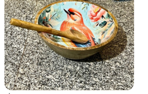 Tazón para Ensalada de Madera de Acacia Natural de Primera Calidad, Tazón Grande para Servir, Ecológico, para Cocina y Comedor - Product Image 2