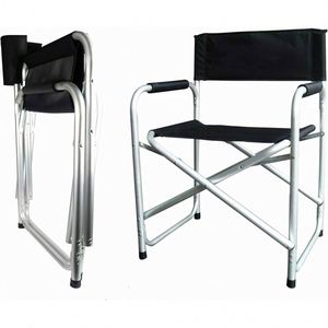 Chaise pliante de camping en aluminium durable et légère, avec accoudoirs, pour la plage, la pêche, le camping, mobilier de plein air, métal, 150 kg - Product Image 1