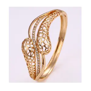 50919 xuping Best seller fashion women jewelry bangle 18k gold color environmental copper bangle