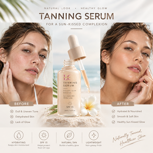 Suero Bronceador Natural Lance OEM, Rico en Extractos Vegetales, Aceite de Coco, Vitamina E, SPF 15, Gotas Bronceadoras para un Brillo Saludable con Efecto Solado - Product Image 2