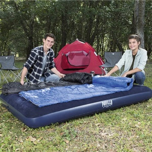 Colchón de aire <span class=keywords><strong>inflable</strong></span> de doble tamaño, cama de aire flocado, colchón de aire con bomba integrada - Product Image 6