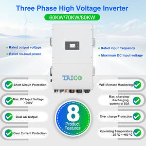 عاكس هجين متطور بقدرة 80 كيلوواط و100 كيلوواط و125 كيلوواط عالي الجهد من داي بموجة جيبية نقية مع مجموعة متوازية للعاكسات ثلاثية الطور - Product Image 6