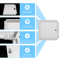Plaque d'accès en acier pour cloisons sèches, pour montage encastré mur-plafond, avec bride apparente, en acier 16-Ga, blanc, compatible LEED pour la plomberie et le CVC