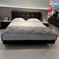Lit moderne superposé en silicone écologique, avec rangement intégré, en métal, à hauteur variable, à texture tridimensionnelle robuste