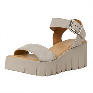 Sandales compensées à plateforme pour femme, à bride cheville, bout ouvert, décontractées et à talons - Product Image 4