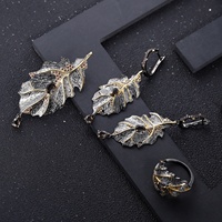 Derabian — ensemble de bijoux en Quartz fumé naturel, en argent Sterling 925, collier, boucles d'oreilles