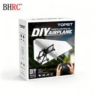 HM939 Jouet volant éducatif en gros à monter soi-même, avion en papier télécommandé 2.4G, hélicoptère RC pour enfants et adultes