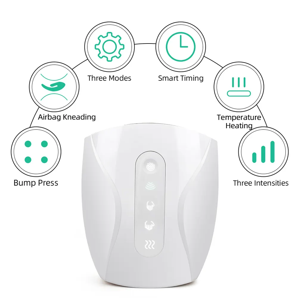 Electric Rechargeable Cordless Portable Air Compression Finger Compress Hand Massager Machine