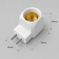 Douille de lampe E27 à usage domestique avec interrupteur, en plastique, laiton et cuivre, pour conversion de lampe de nuit LED