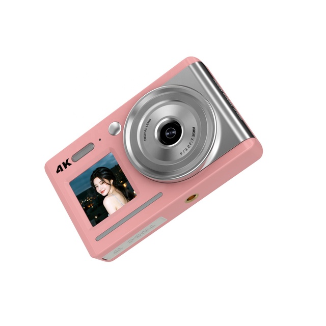 Portable Retro Fashioned 2.4+1.4inch Dual Screen 16x Digital Zoom 48MP CMOS 4K Video Resolution Beauty CCD Digital Camera