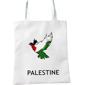Bolso de mano de lona de algodón con bandera palestina grande con logotipo personalizado, productos de <span class=keywords><strong>Palastine</strong></span>, bolsa de regalo con banderas palestinas gratis - Product Image 4