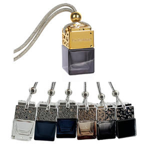 Mini Botella Difusora de Aceites Esenciales para Coche, de Vidrio Cuadrado de 8 ml, Color Rosa Ámbar Azul, con Tapa - Product Image 6