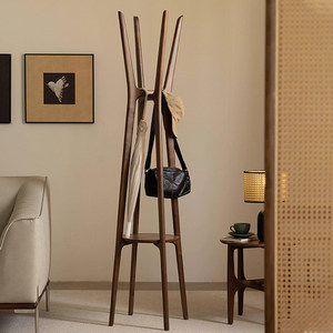 <span class=keywords><strong>Perchero</strong></span> Grande de Madera Maciza Estilo Italiano Minimalista, <span class=keywords><strong>Perchero</strong></span> de Pie de Nogal Negro de Mediados de Siglo para Dormitorio - Product Image 2