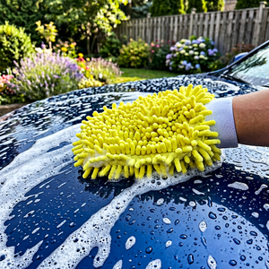 Kit de nettoyage <span class=keywords><strong>pour</strong></span> voiture et <span class=keywords><strong>vitres</strong></span> Greenwell Chenile, <span class=keywords><strong>gant</strong></span> de nettoyage, <span class=keywords><strong>gant</strong></span> de lavage - Product Image 2