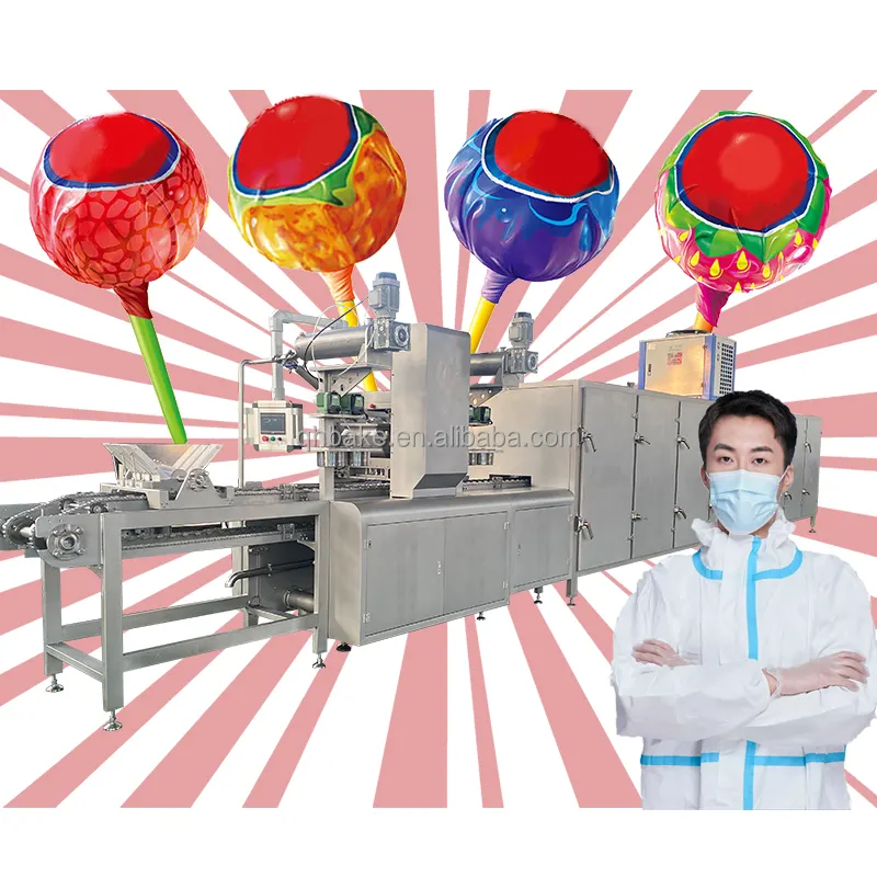 Otomatik sert şeker yapma makinesi düz lolipop şeker yapma makinesi lolipop şeker top yapma makinesi