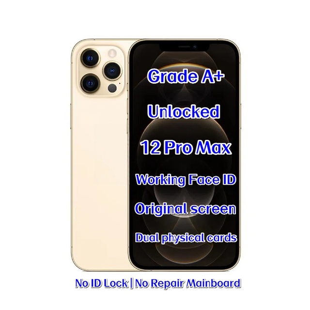 Wholesale Used for 12 Pro Max Gold 512GB 5G 6GB RAM Triple Camera High Quality Smartphone Global Unlocked Bulk